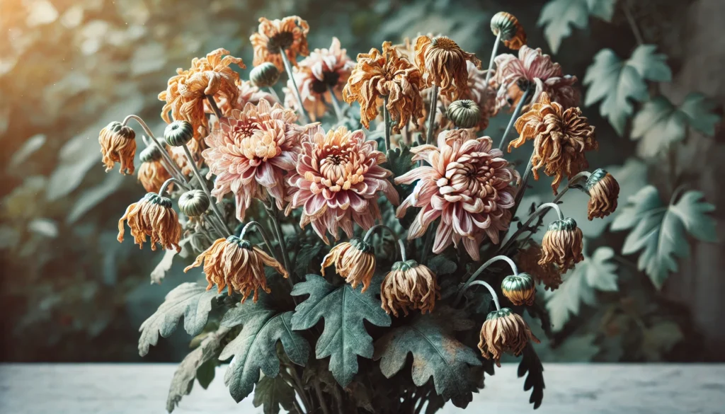 菊の花が枯れるときのチェックポイント