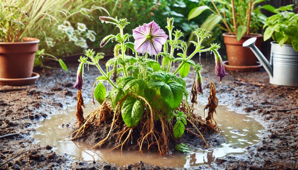ペチュニアに水をあげすぎるとどうなる?
